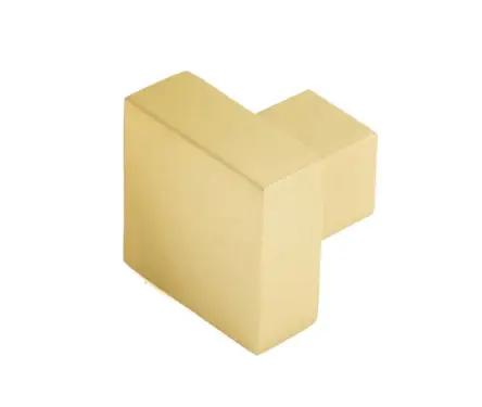 Click Here To Enlarge This Photo Of BUR201SB Frelan Hardware Burlington Trafalgar 30mm Square Cupboard Knob Satin Brass
