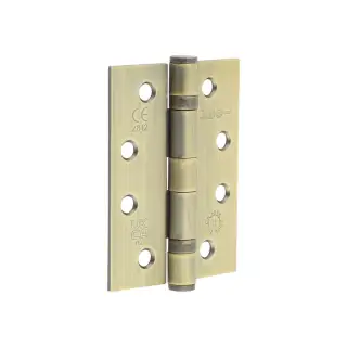 J8500AB Frelan Hardware Jedo Grade 11 Steel Ball Bearing Hinges 102mm x 76mm x 2&period;7mm - Antique Brass