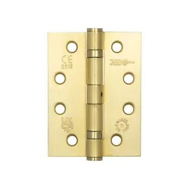 Click Here To Enlarge This Photo Of J8500SB Frelan Hardware Jedo Grade 11 Steel Ball Bearing Hinges 102mm x 76mm x 2&period;7mm - Satin Brass