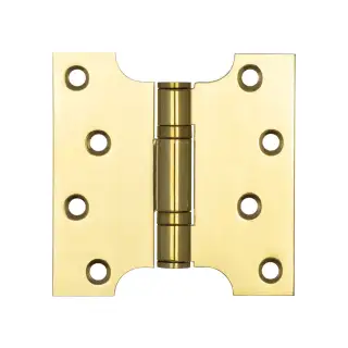 J9449PVD Frelan Hardware Jedo Parliament Ball Bearing Hinges 102mm x 102mm x 3mm Polished Brass &lpar;G201 Stainless Steel&rpar;