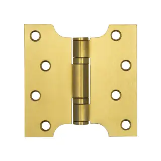 J9449SB Frelan Hardware Jedo Parliament Ball Bearing Hinges 102mm x 102mm x 3mm Satin Brass &lpar;G201 Stainless Steel&rpar;