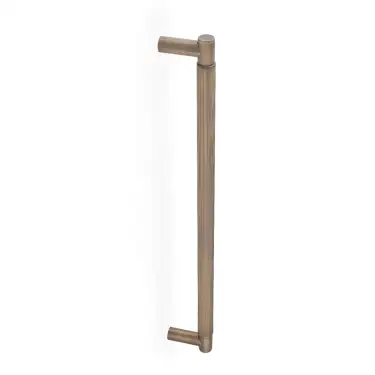 Click Here To Enlarge This Photo Of AW502-450-AB - Alexander & Wilks Spitfire Reeded Bolt Through Pull Handle 450mm c&sol;c - Antique Brass
