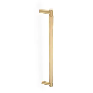 Click Here To Enlarge This Photo Of AW502-450-SBPVD - Alexander & Wilks Spitfire Reeded Bolt Through Pull Handle 450mm c&sol;c - Satin Brass PVD