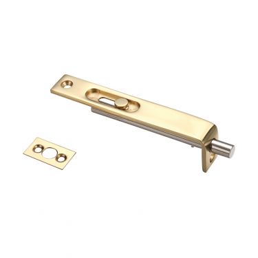 Click Here To Enlarge This Photo Of FB01 - Zoo Hardware Fulton & Bray Sunk Slide Flush Bolt 17 x 100mm Polished Brass