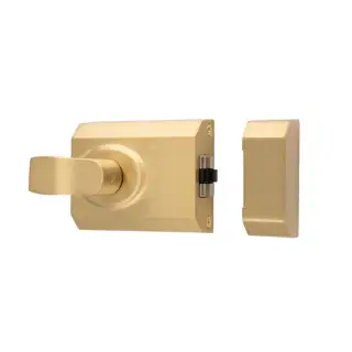 RCB8260SB - Carlisle Brass Eurospec Rim Cylinder 60mm Rollerbolt Nightlatch c&sol;w Cylinder - Satin Brass