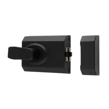 Click Here To Enlarge This Photo Of RCB8260MB - Carlisle Brass Eurospec Rim Cylinder 60mm Rollerbolt Nightlatch c&sol;w Cylinder - Matt Black