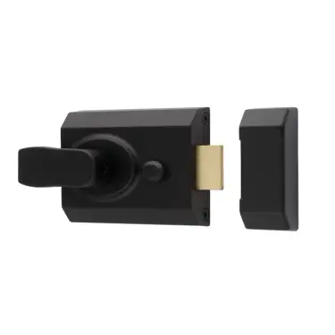 Click Here To Enlarge This Photo Of RCN8260MB - Carlisle Brass Eurospec Rim Cylinder 60mm Nightlatch c&sol;w Cylinder - Matt Black