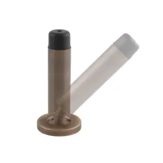 AA21S&sol;AB - Carlisle Brass Sprung Wall Mounted Doorstop on Rose - Antique Brass