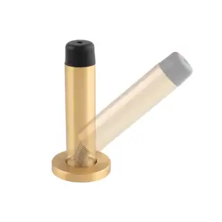 AA21S&sol;SB - Carlisle Brass Sprung Wall Mounted Doorstop on Rose - Satin Brass