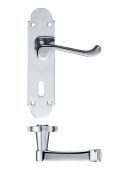 FB011CP - Zoo Hardware Fulton & Bray 'Oxford' Lever Lock &lpar;57mm c&sol;c&rpar; Handles on Backplate &lpar;170 x 42mm&rpar; Polished Chrome