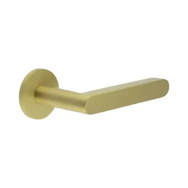 Click Here To Enlarge This Photo Of CR-101A1SB Frelan Hardware CRES Sprung &lpar;Round Rose&rpar; Door Handle Satin Brass &lpar;SS316&rpar;