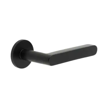 Click Here To Enlarge This Photo Of CR-101A2MB Frelan Hardware CRES Unsprung &lpar;Round Rose&rpar; Door Handle Black &lpar;SS316&rpar;