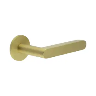CR-101A3SB Frelan Hardware CRES Fixed Dead &lpar;Round Rose&rpar; Door Handle Satin Brass &lpar;SS316&rpar;