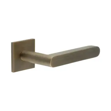 Click Here To Enlarge This Photo Of CR-101B1AB Frelan Hardware CRES Sprung &lpar;Square Rose&rpar; Door Handle Antique Brass &lpar;SS316&rpar;