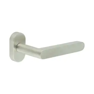 CR-101C4SSS Frelan Hardware CRES Multi Point Oval Rose Door Handle Satin Stainless Steel &lpar;SS316&rpar;