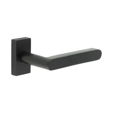Click Here To Enlarge This Photo Of CR-101D4MB Frelan Hardware CRES Multi Point Rectangular Rose Door Handle Black &lpar;SS316&rpar;