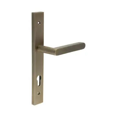 Click Here To Enlarge This Photo Of CR-101G4AB Frelan Hardware CRES 92mm Multi Point Backplate Door Handle &lpar;215mm c&sol;c&rpar; Antique Brass &lpar;SS316&rpar;
