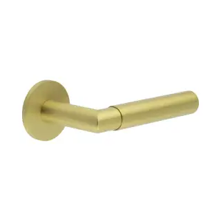 CR-102A3SB Frelan Hardware CRES Fixed Dead &lpar;Round Rose&rpar; Door Handle Satin Brass &lpar;SS316&rpar;