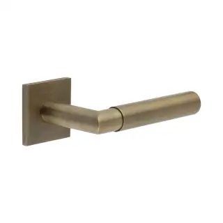 CR-102B2AB Frelan Hardware CRES Unsprung &lpar;Square Rose&rpar; Door Handle Antique Brass &lpar;SS316&rpar;