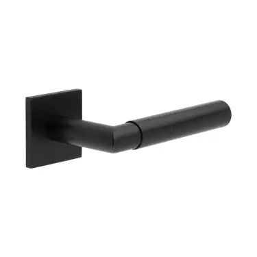 Click Here To Enlarge This Photo Of CR-102B2MB Frelan Hardware CRES Unsprung &lpar;Square Rose&rpar; Door Handle Black &lpar;SS316&rpar;