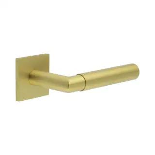 CR-102B2SB Frelan Hardware CRES Unsprung &lpar;Square Rose&rpar; Door Handle Satin Brass &lpar;SS316&rpar;