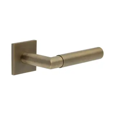 Click Here To Enlarge This Photo Of CR-102B3AB Frelan Hardware CRES Fixed Dead &lpar;Square Rose&rpar; Door Handle Antique Brass &lpar;SS316&rpar;