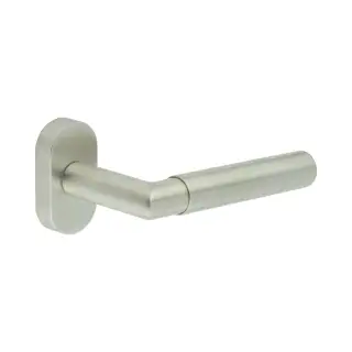 CR-102C4SSS Frelan Hardware CRES Multi Point Oval Rose Door Handle Satin Stainless Steel &lpar;SS316&rpar;