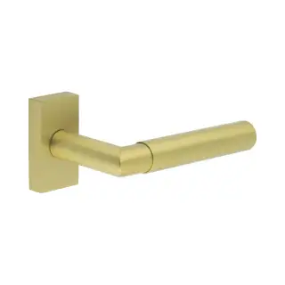 CR-102D4SB Frelan Hardware CRES Multi Point Rectangular Rose Door Handle Satin Brass &lpar;SS316&rpar;