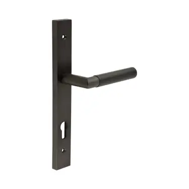 Click Here To Enlarge This Photo Of CR-102G4DB Frelan Hardware CRES 92mm Multi Point Backplate Door Handle &lpar;215mm c&sol;c&rpar; Dark Bronze &lpar;SS316&rpar;