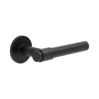 Click Here To Enlarge This Photo Of CR-103A2MB Frelan Hardware CRES Unsprung &lpar;Round Rose&rpar; Door Handle Black &lpar;SS316&rpar;