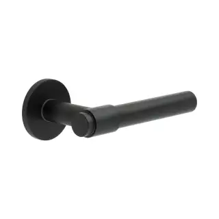 CR-103A2MB Frelan Hardware CRES Unsprung &lpar;Round Rose&rpar; Door Handle Black &lpar;SS316&rpar;