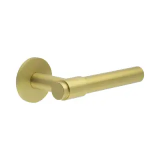 CR-103A3SB Frelan Hardware CRES Fixed Dead &lpar;Round Rose&rpar; Door Handle Satin Brass &lpar;SS316&rpar;