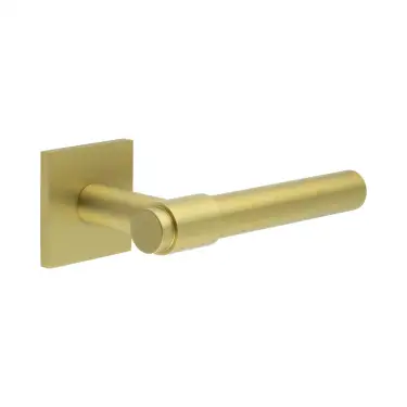 Click Here To Enlarge This Photo Of CR-103B3SB Frelan Hardware CRES Fixed Dead &lpar;Square Rose&rpar; Door Handle Satin Brass &lpar;SS316&rpar;