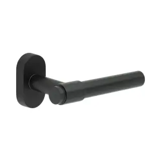 CR-103C4MB Frelan Hardware CRES Multi Point Oval Rose Door Handle Black &lpar;SS316&rpar;