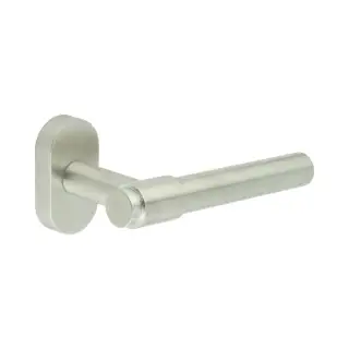 CR-103C4SSS Frelan Hardware CRES Multi Point Oval Rose Door Handle Satin Stainless Steel &lpar;SS316&rpar;