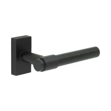 Click Here To Enlarge This Photo Of CR-103D4MB Frelan Hardware CRES Multi Point Rectangular Rose Door Handle Black &lpar;SS316&rpar;