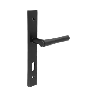 CR-103G4MB Frelan Hardware CRES 92mm Multi Point Backplate Door Handle &lpar;215mm c&sol;c&rpar; Black &lpar;SS316&rpar;