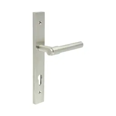 Click Here To Enlarge This Photo Of CR-103G4SSS Frelan Hardware CRES 92mm Multi Point Backplate Door Handle &lpar;215mm c&sol;c&rpar; Satin Stainless Steel &lpar;SS316&rpar;