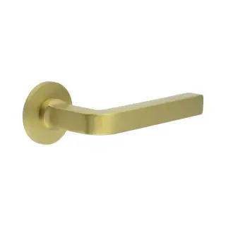 CR-104A1SB Frelan Hardware CRES Sprung &lpar;Round Rose&rpar; Door Handle Satin Brass &lpar;SS316&rpar;