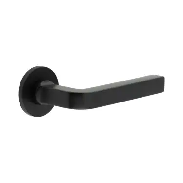 Click Here To Enlarge This Photo Of CR-104A3MB Frelan Hardware CRES Fixed Dead &lpar;Round Rose&rpar; Door Handle Black &lpar;SS316&rpar;
