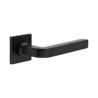 Click Here To Enlarge This Photo Of CR-104B1MB Frelan Hardware CRES Sprung &lpar;Square Rose&rpar; Door Handle Black &lpar;SS316&rpar;