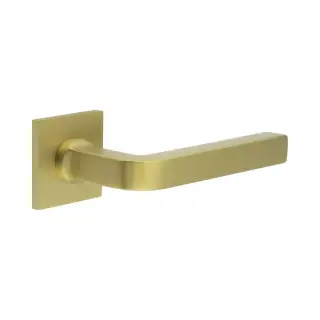 CR-104B1SB Frelan Hardware CRES Sprung &lpar;Square Rose&rpar; Door Handle Satin Brass &lpar;SS316&rpar;