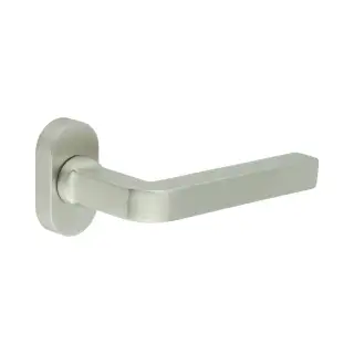 CR-104C4SSS Frelan Hardware CRES Multi Point Oval Rose Door Handle Satin Stainless Steel &lpar;SS316&rpar;