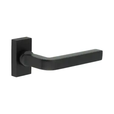 Click Here To Enlarge This Photo Of CR-104D4MB Frelan Hardware CRES Multi Point Rectangular Rose Door Handle Black &lpar;SS316&rpar;