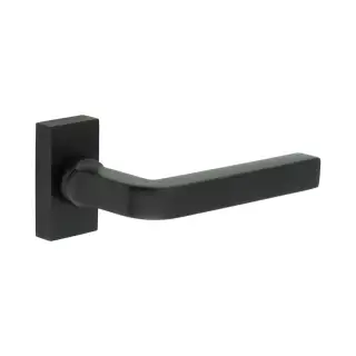 CR-104D4MB Frelan Hardware CRES Multi Point Rectangular Rose Door Handle Black &lpar;SS316&rpar;