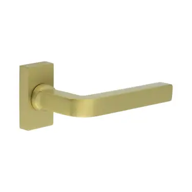 Click Here To Enlarge This Photo Of CR-104D4SB Frelan Hardware CRES Multi Point Rectangular Rose Door Handle Satin Brass &lpar;SS316&rpar;