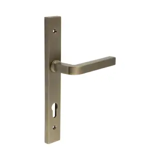 CR-104G4AB Frelan Hardware CRES 92mm Multi Point Backplate Door Handle &lpar;215mm c&sol;c&rpar; Antique Brass &lpar;SS316&rpar;