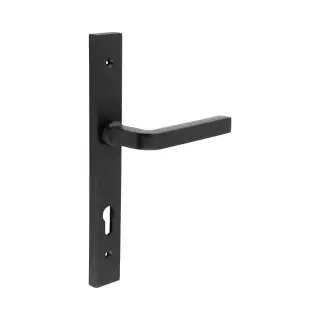 CR-104G4MB Frelan Hardware CRES 92mm Multi Point Backplate Door Handle &lpar;215mm c&sol;c&rpar; Black &lpar;SS316&rpar;