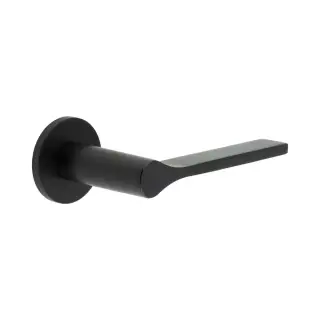 CR-105A3MB Frelan Hardware CRES Fixed Dead &lpar;Round Rose&rpar; Door Handle Black &lpar;SS316&rpar;
