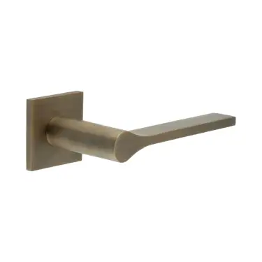 Click Here To Enlarge This Photo Of CR-105B2AB Frelan Hardware CRES Unsprung &lpar;Square Rose&rpar; Door Handle Antique Brass &lpar;SS316&rpar;